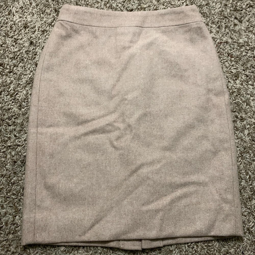 J. Crew Wool Light Tan Skirt 00